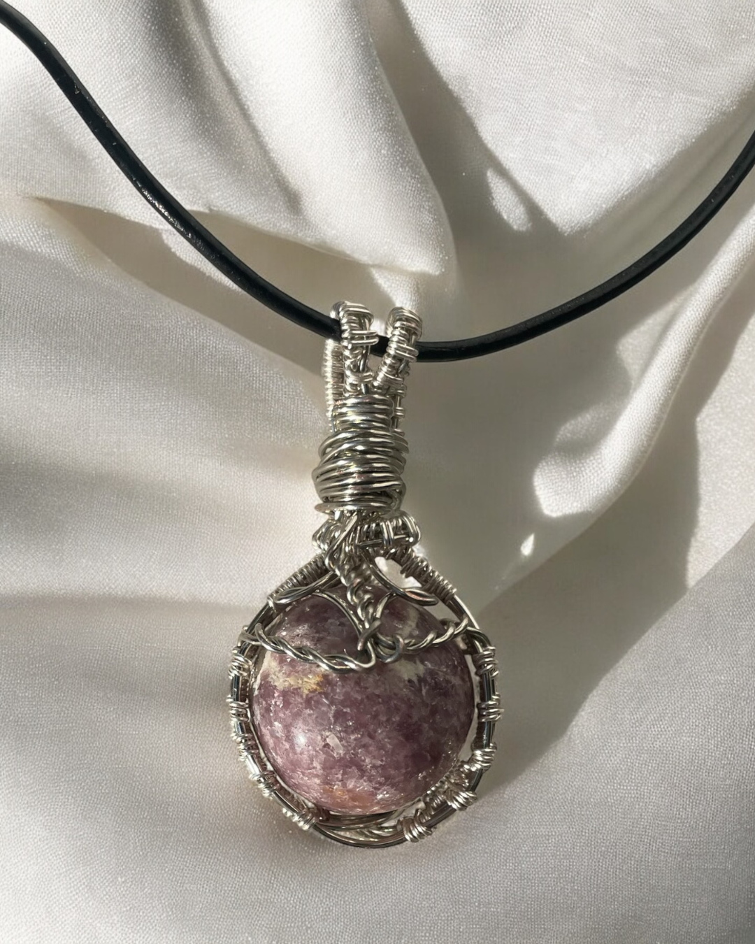 Lepidolite Sphere Pendant | R.C. Designs