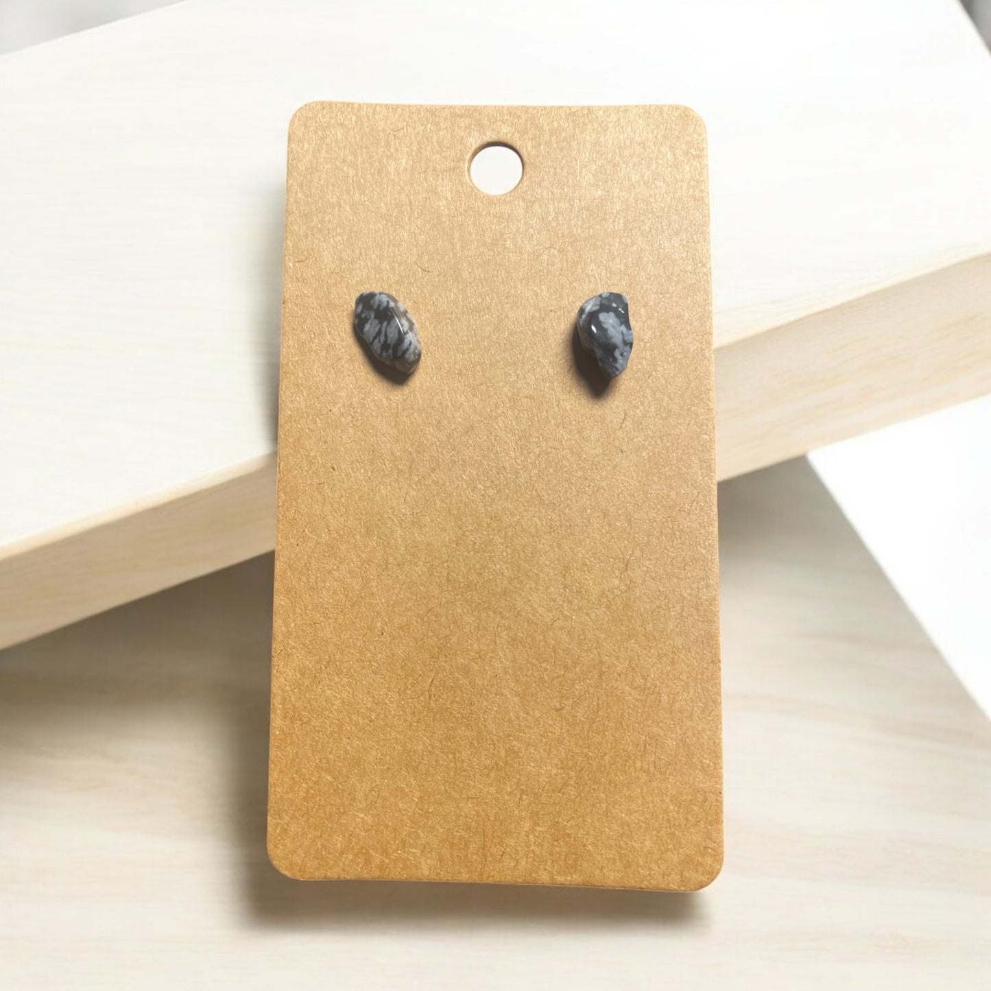 Snowflake Obsidian Crystal Chip Earrings | R.C. Designs