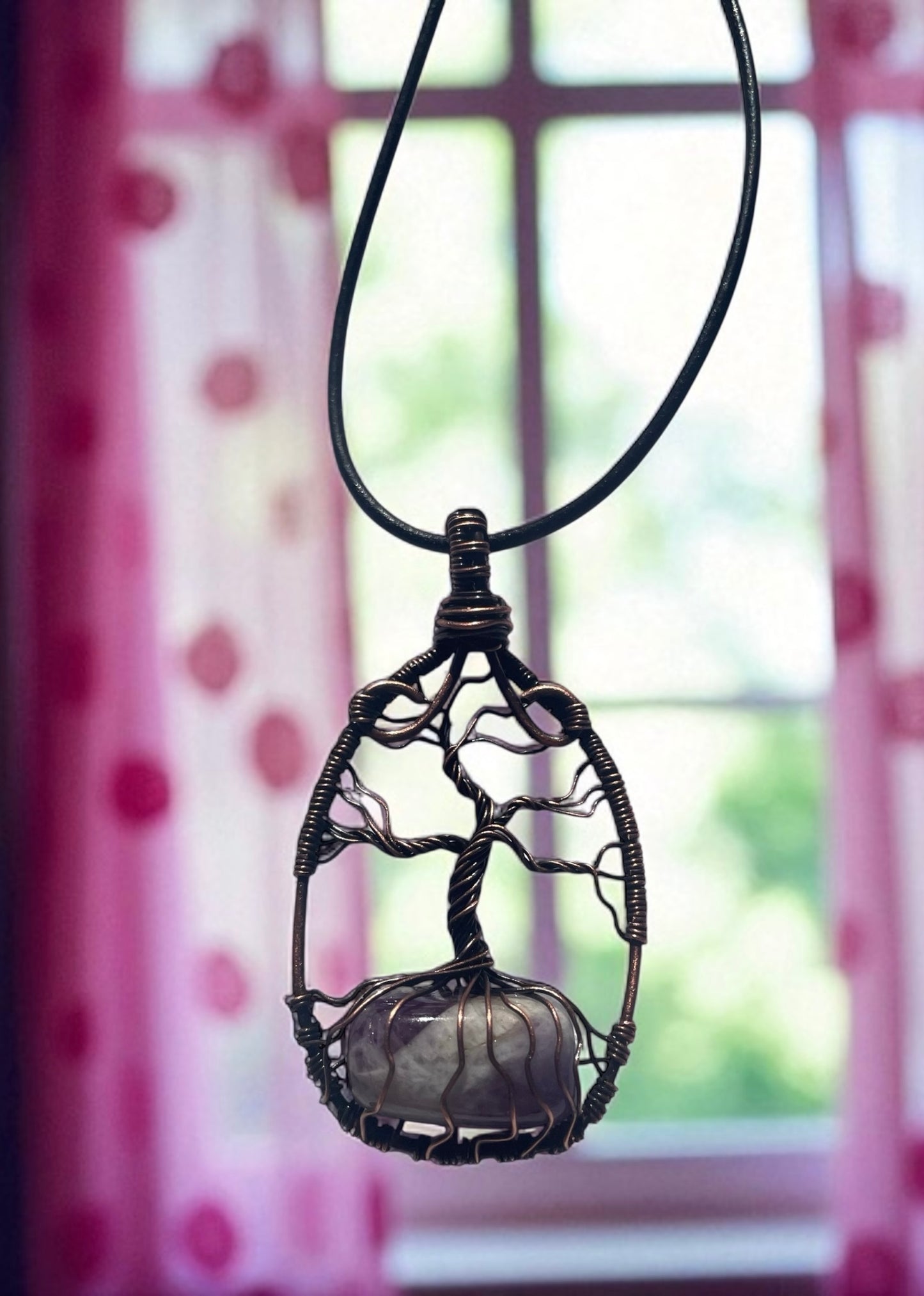 Chevron Amethyst Tree of Life Pendant | R.C. Designs