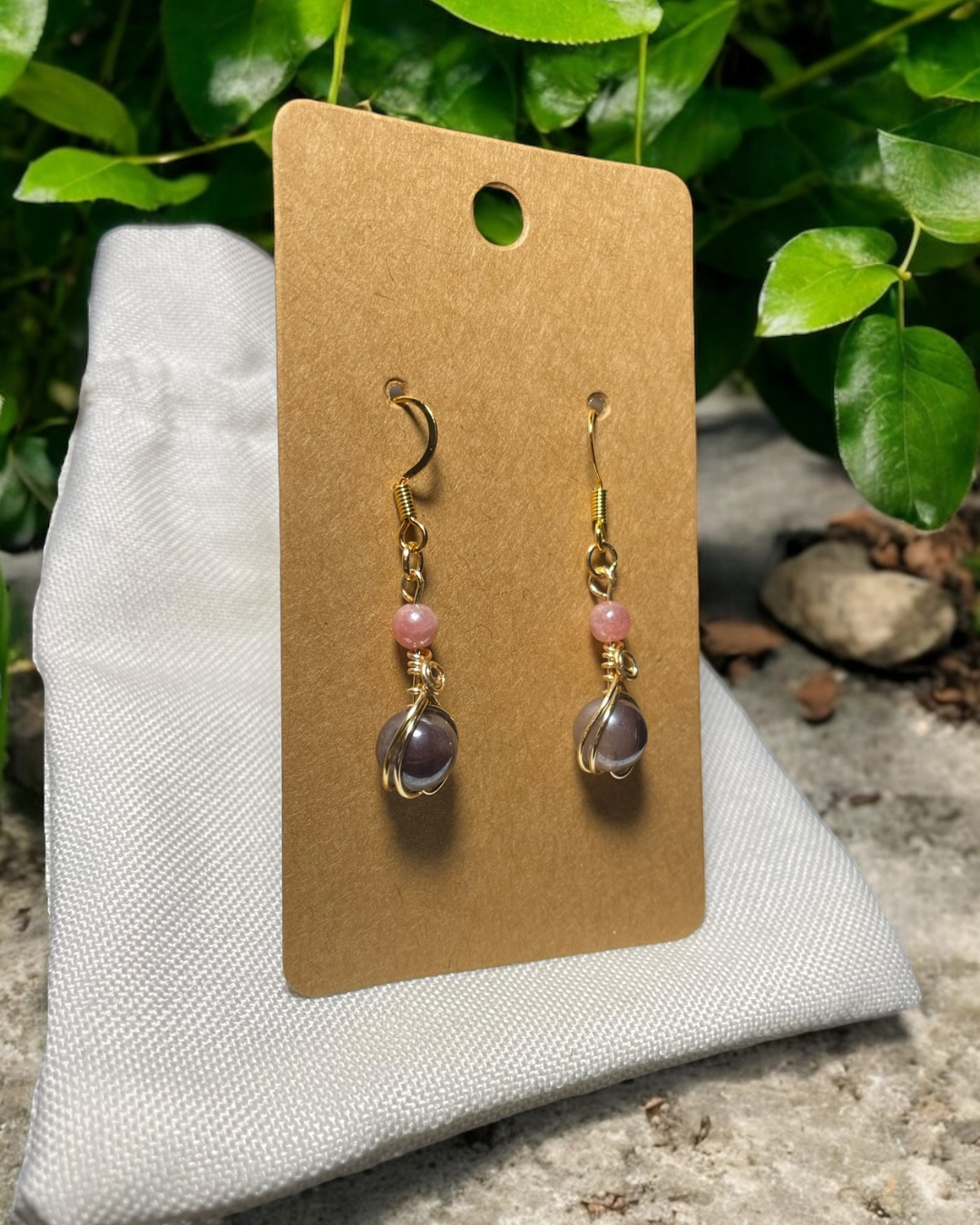 Sunstone Ball Earrings | R.C. Designs