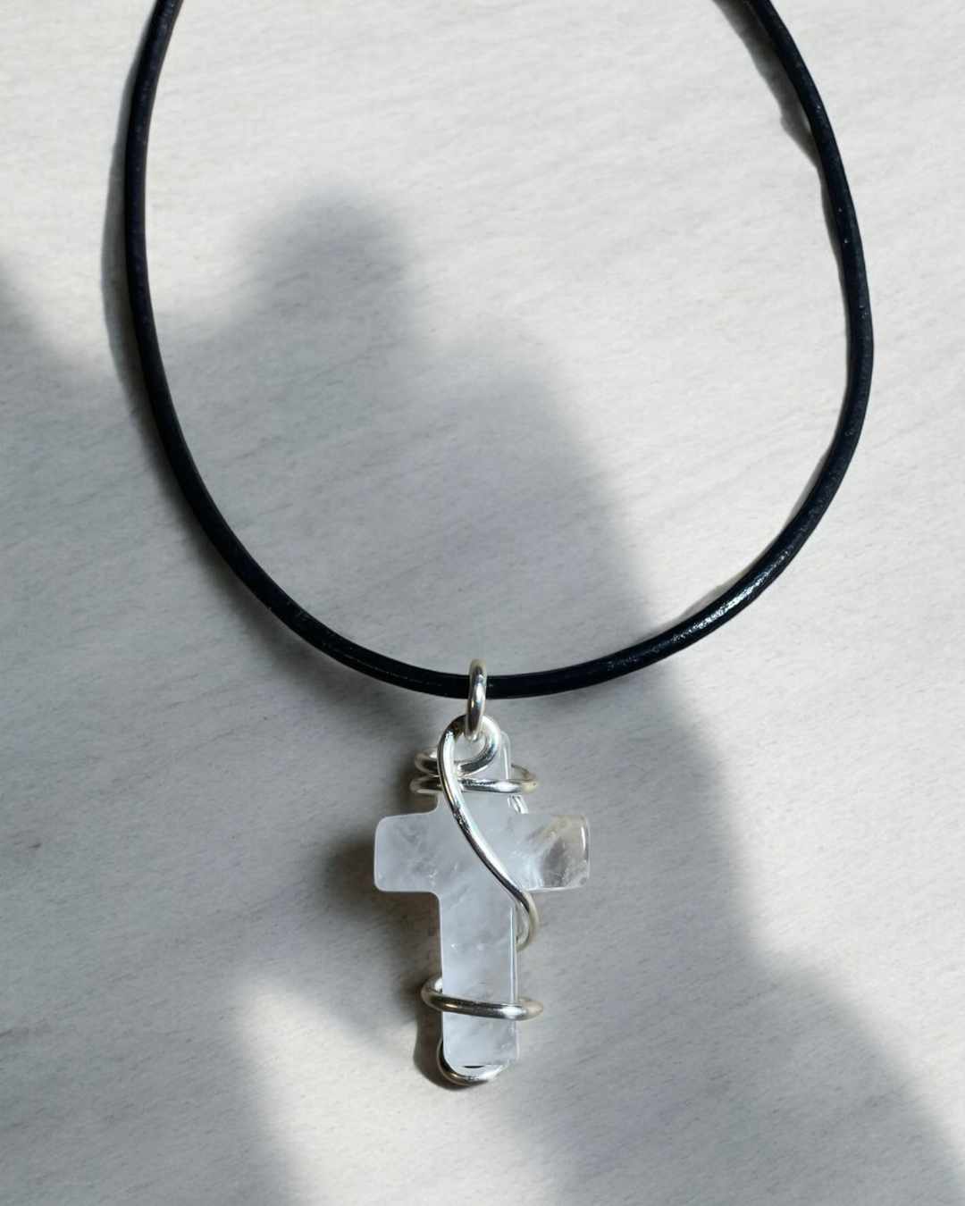 Clear Quartz Cross Pendant
