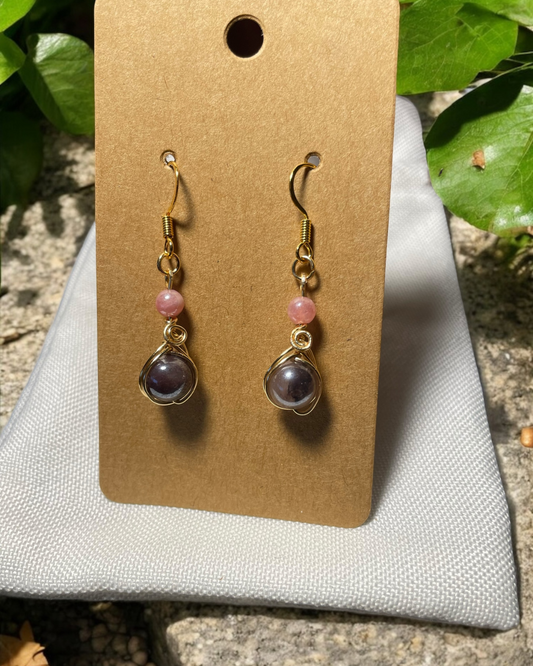 Sunstone Ball Earrings | R.C. Designs