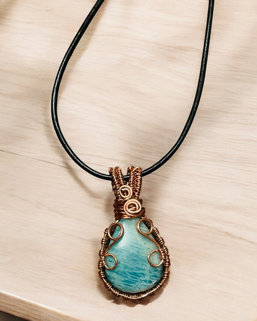 Amazonite Teardrop Pendant | R.C. Designs