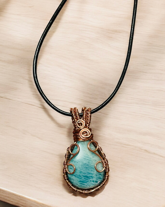 Amazonite Teardrop Pendant | R.C. Designs