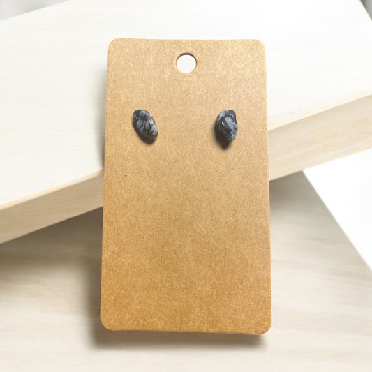 Snowflake Obsidian Crystal Chip Earrings | R.C. Designs
