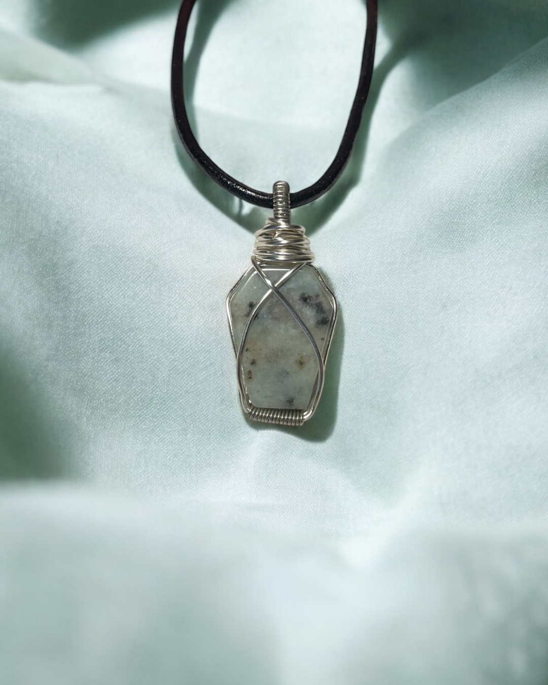 Small Kiwi Jasper Coffin Pendant | R.C. Designs