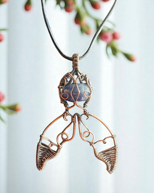 Blue Kyanite Mermaid Tale Pendant | R.C. Designs