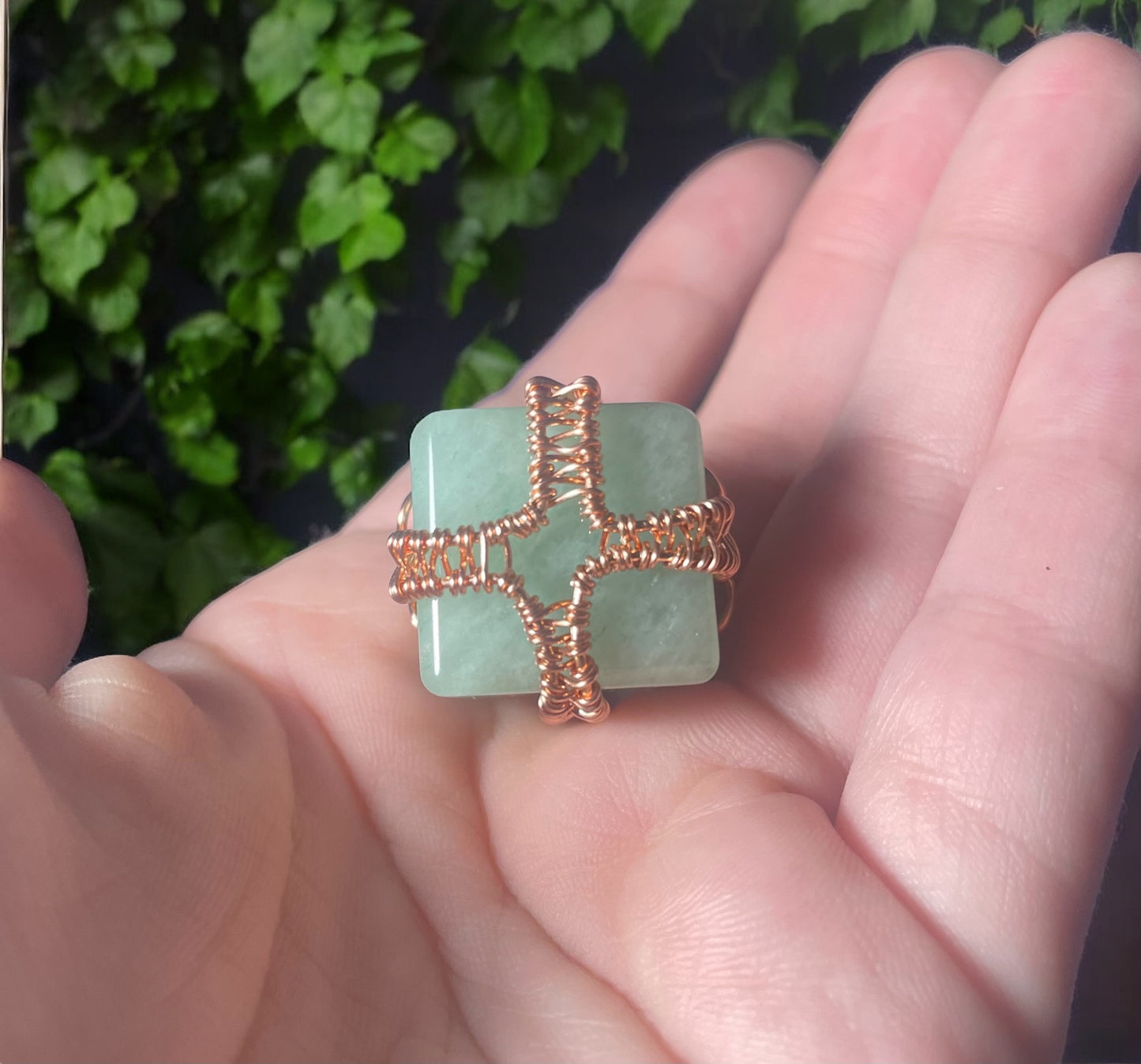 Green Aventurine Cube Pendant | R.C. Designs