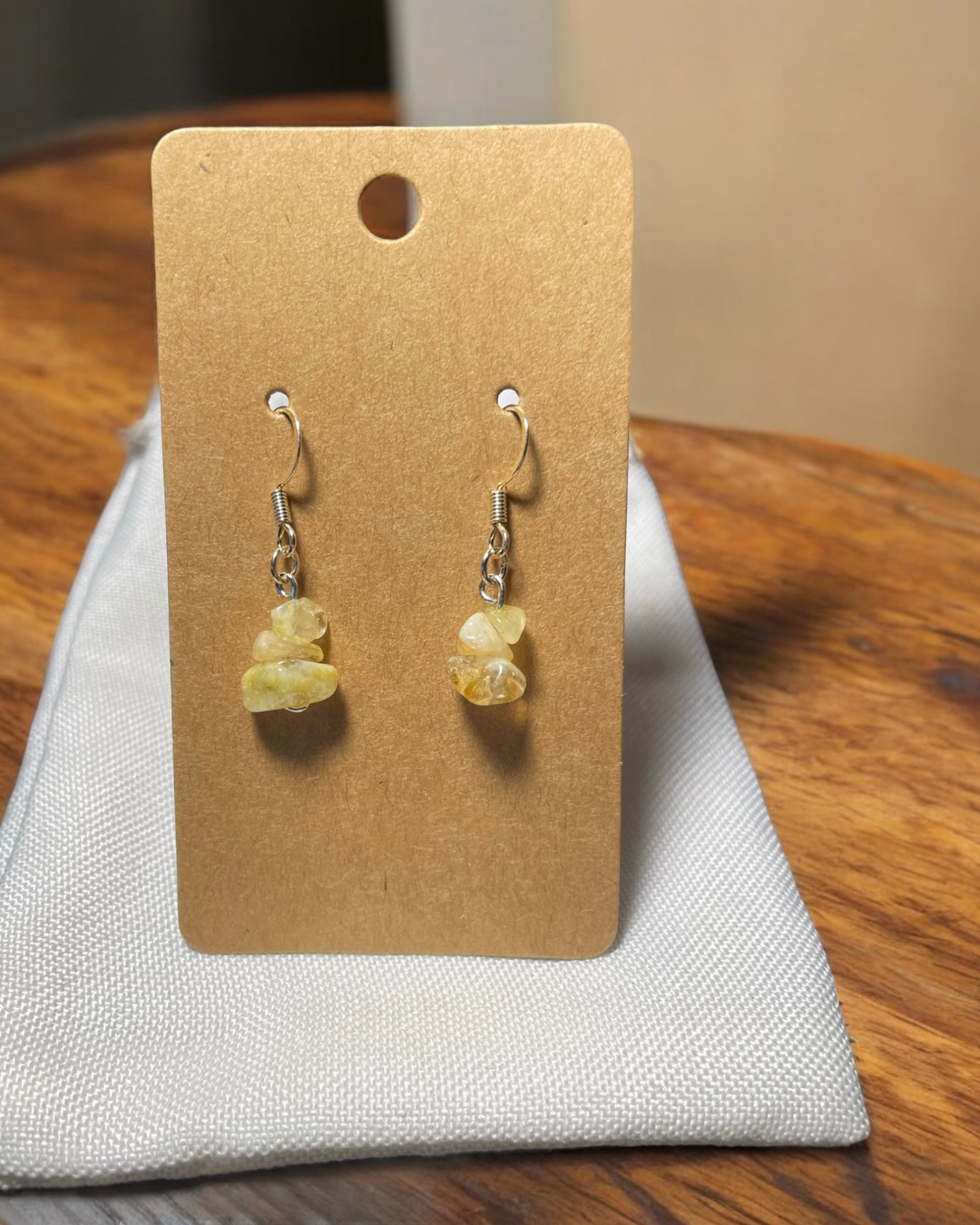 Citrine Crystal Chip Earrings | R.C. Designs