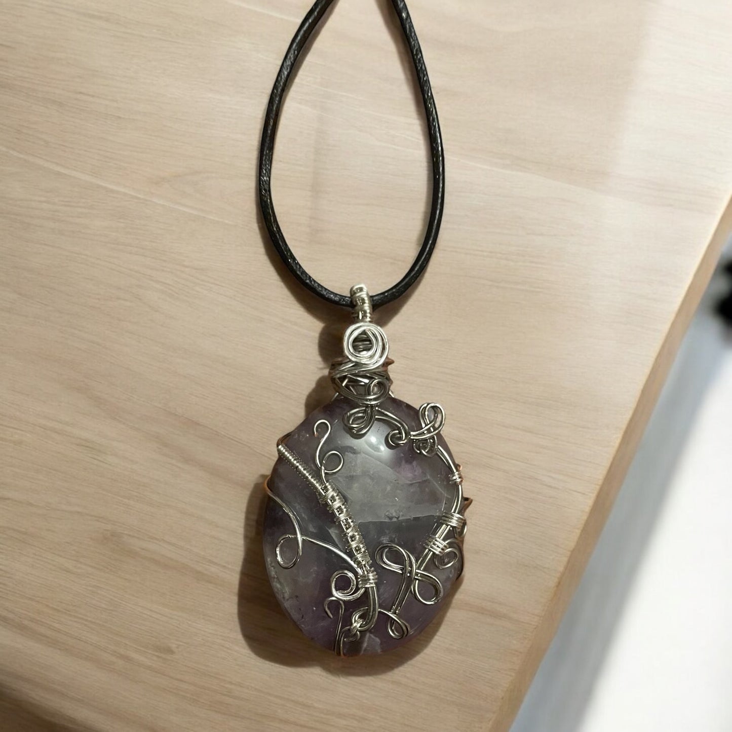 Rainbow Fluorite Round Pendant | R.C. Designs