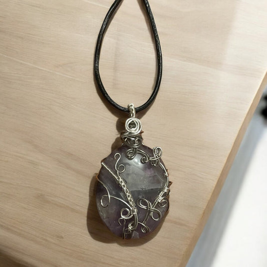 Rainbow Fluorite Round Pendant | R.C. Designs