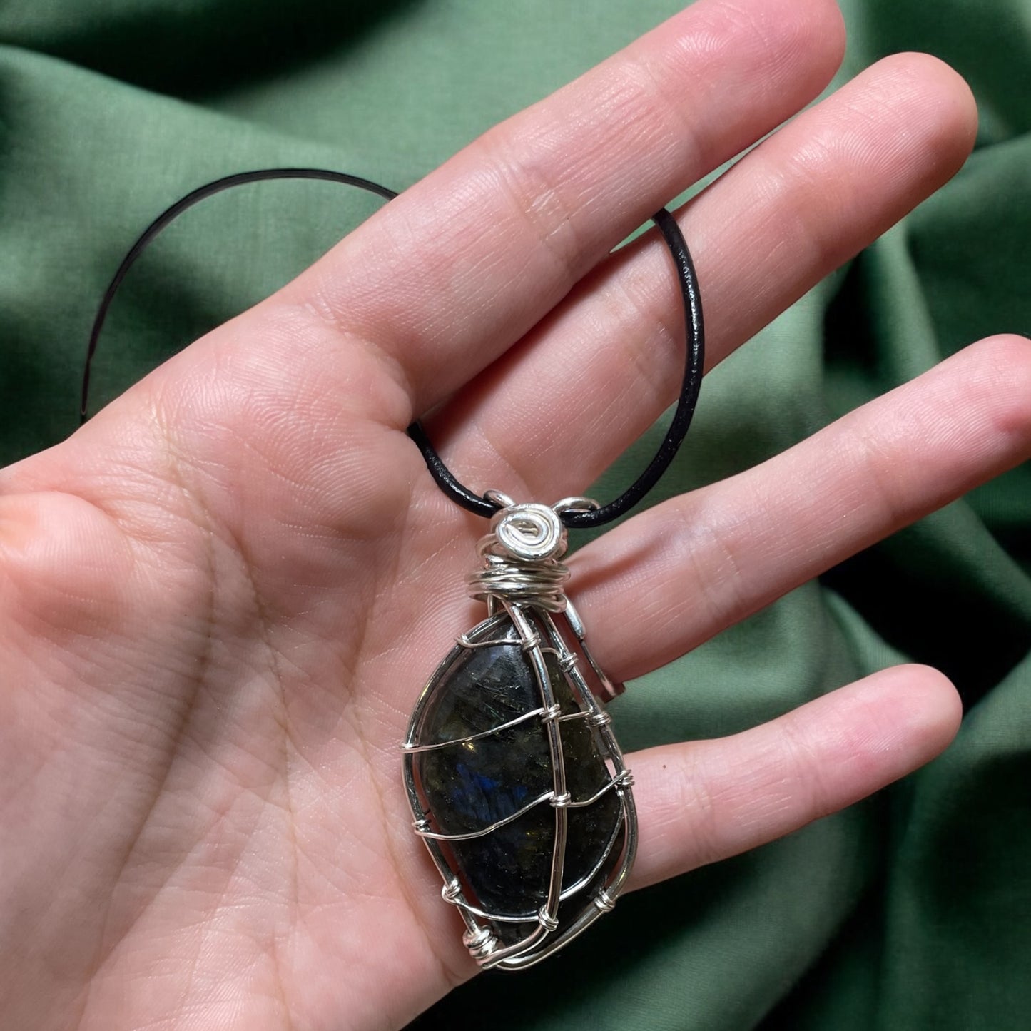 Labradorite Leaf Pendant | R.C. Designs