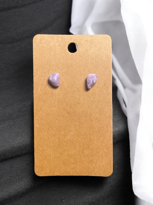 Lepidolite Crystal Chip Earrings | R.C. Designs