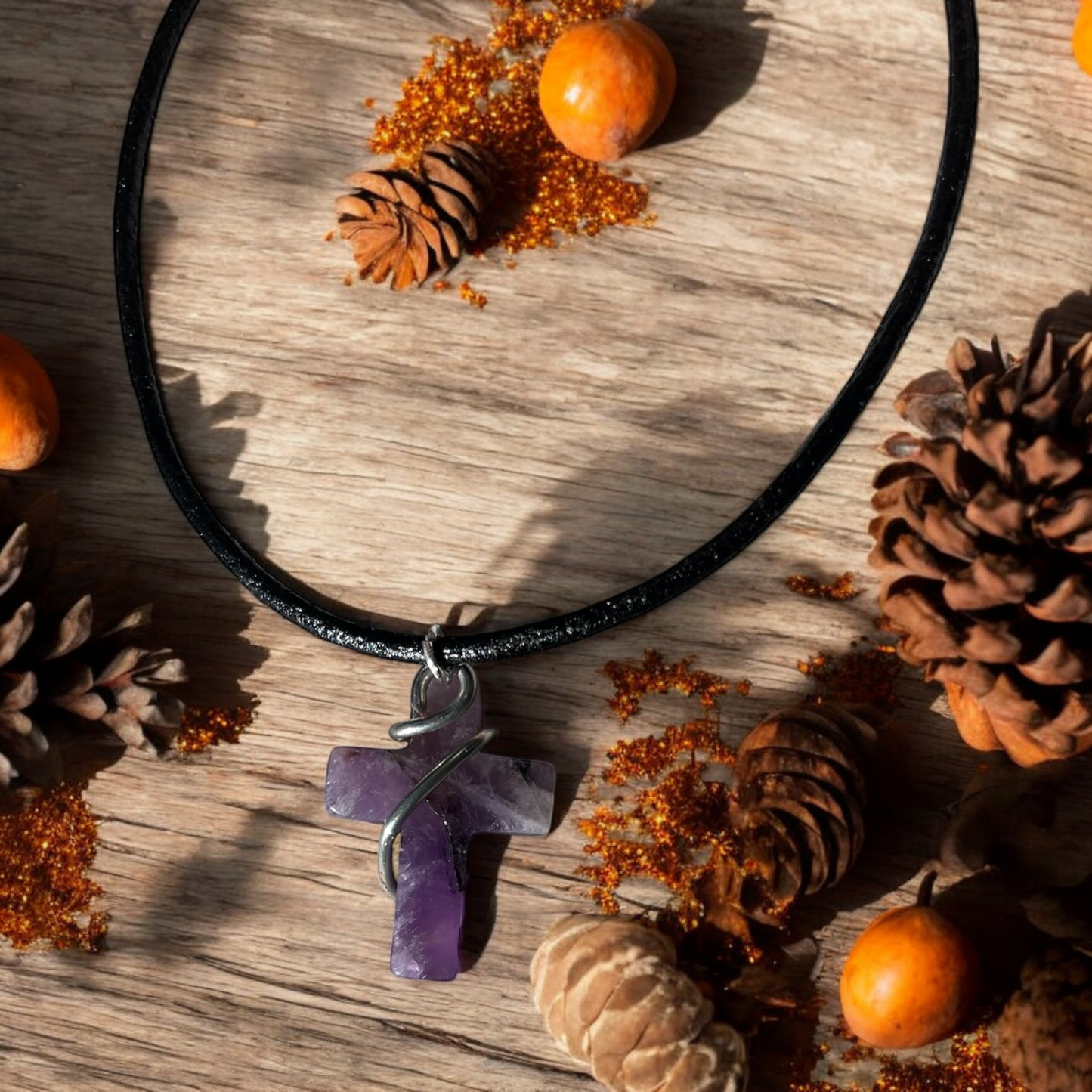 Amethyst Cross Pendant | R.C. Designs