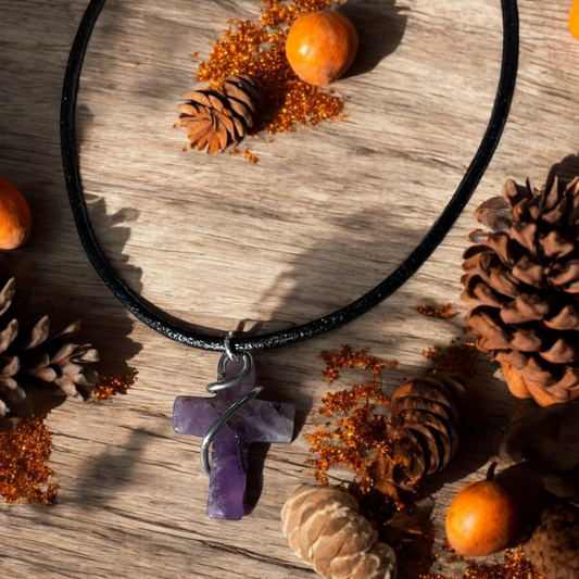Amethyst Cross Pendant | R.C. Designs